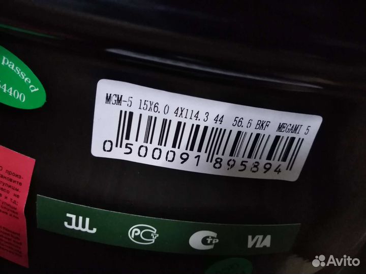 Один диск r15 4x114.3, модель MGM-5
