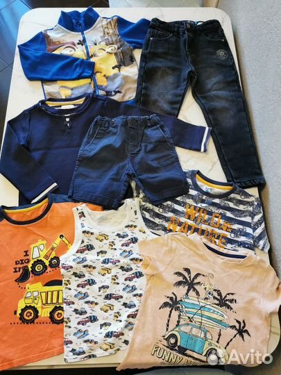 Вещи для мальчика пакетом 110 размер