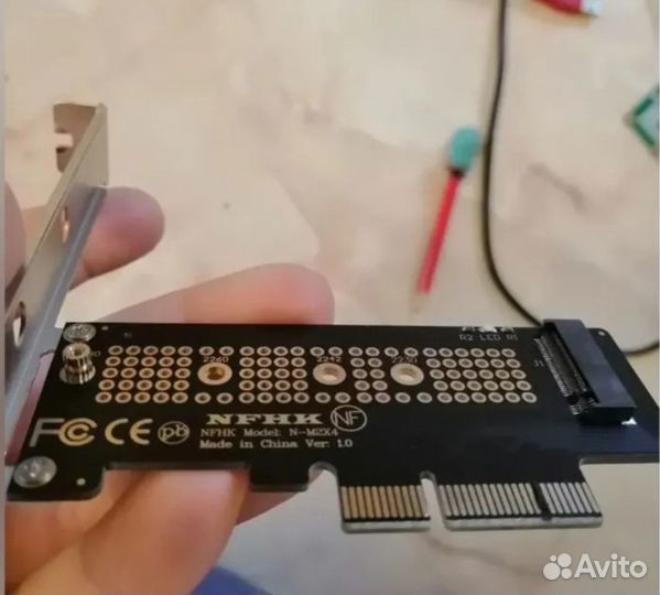 Адаптер установки SSD M.2 (NVMe) в слот PCI-E x16