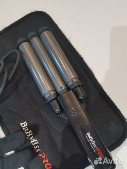 Тройная плойка BaByliss Pro с турмалиновым покр