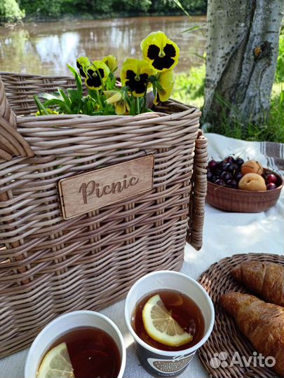 Корзина плетеная для пикника