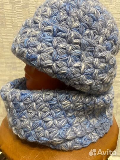 Шапка с манишкой зима