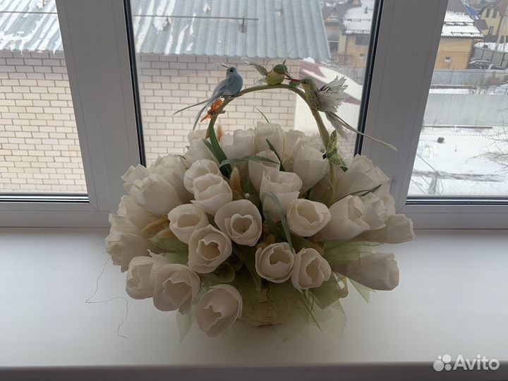 Цветы из гофрированной бумаги