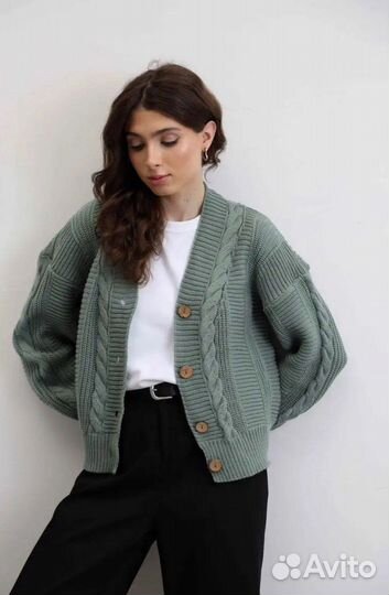 Кардиган оливковый monpele