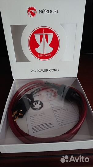 Nordost red dawn power cord 1.5 м