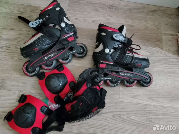 Детские ролики и защита 32 35