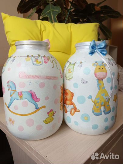 Банки Мальчик/девочка на свадьбу (декор)