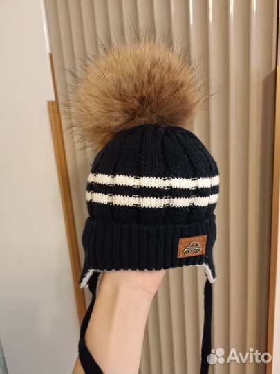 Зимняя шапка для мальчика 42-44