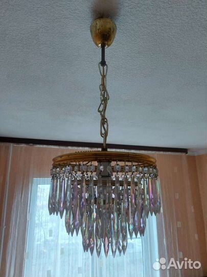 Люстра из Чешского хрусталя СССР