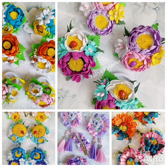 Бантики, заколочки, зажимы из фоамирана