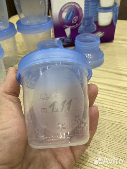 Контейнеры стаканчики avent для грудного молока