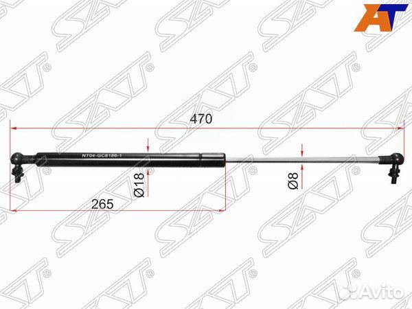 Амортизатор капота toyota land cruiser prado