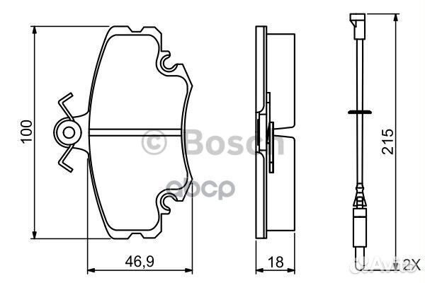 Колодки тормозные 0986495212 Bosch