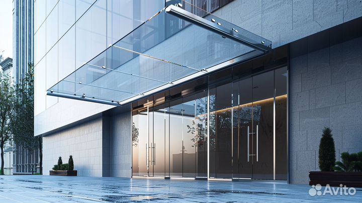 Стеклянный козырек