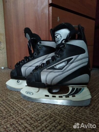 Коньки хоккейные детские раздвижные