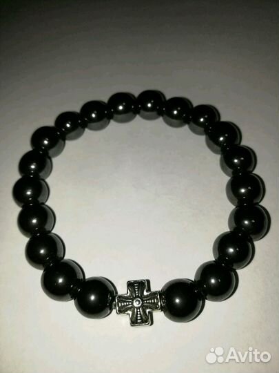 Мужской браслет из гематита ручная работа