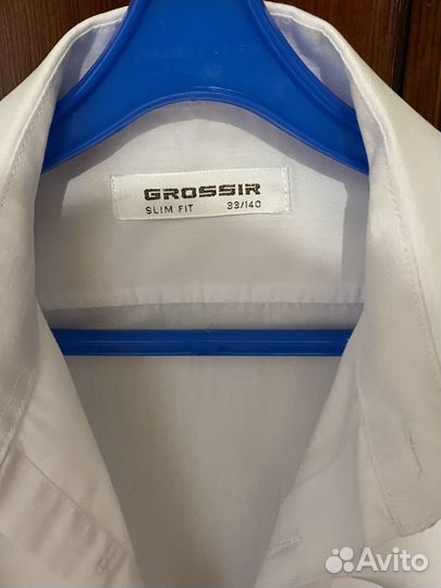 Рубашка белая для мальчика размер 33,рост 140