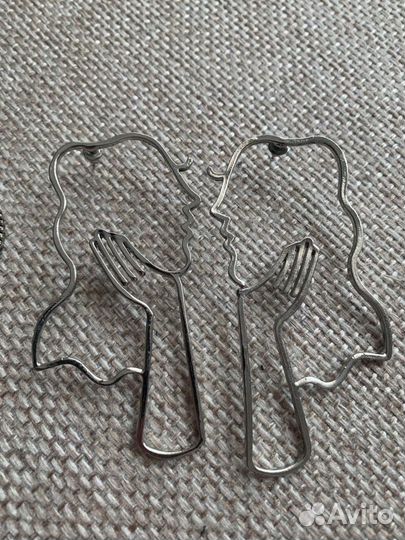 Серьги сережки серебро бижутерия украшения