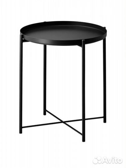 Столик новый gladom IKEA черный/белый