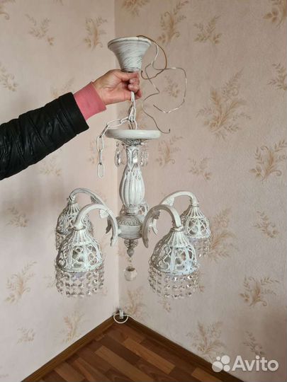 Люстра хрусталь бу
