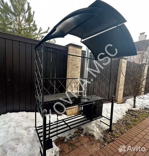 Мангал с крышей