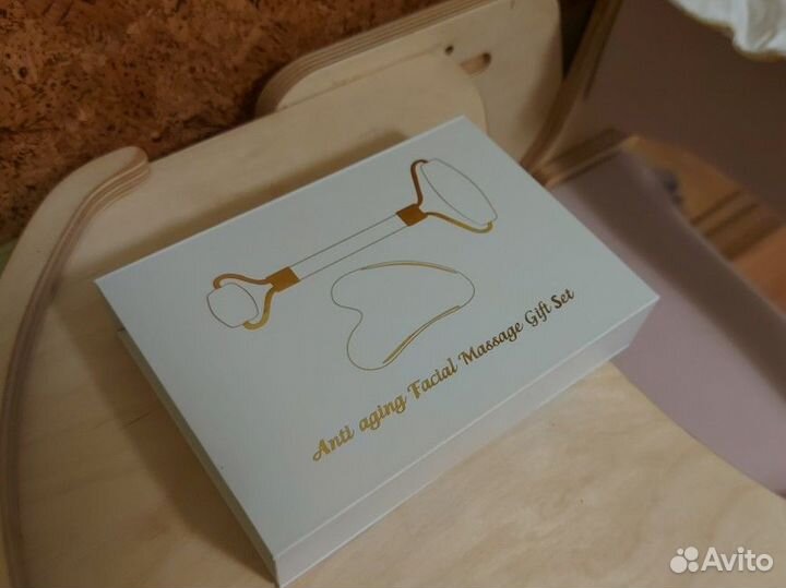 Скребок и ролик гуаша массажные для лица