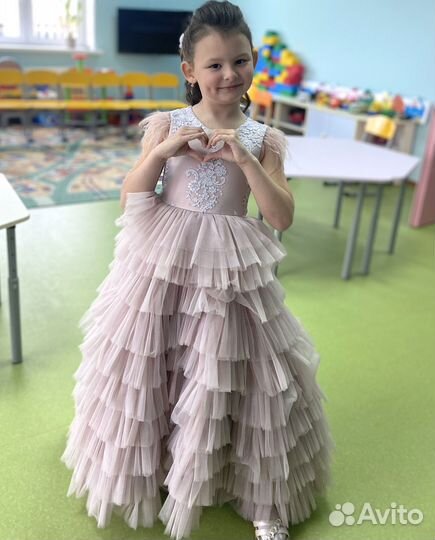 Нарядное платье для девочки на выпускной 122