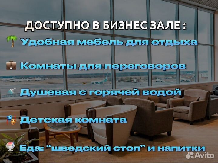 Проход в бизнес зал Домодедово