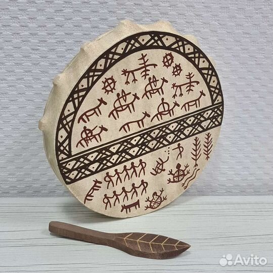 Шаманский бубен из натуральной кожи