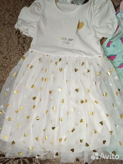 Пакет летних платьев девочке 110 см. 4-6л