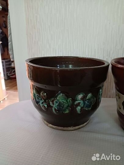 Керамические горшки для цветов бу