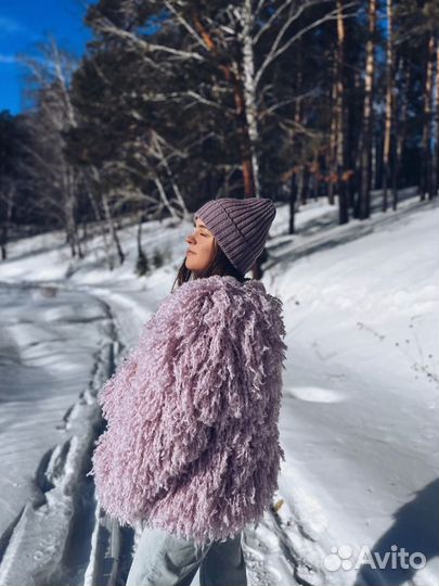Вязаная шубка лама