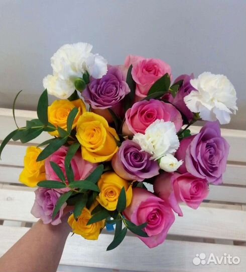 Цветы розы букет