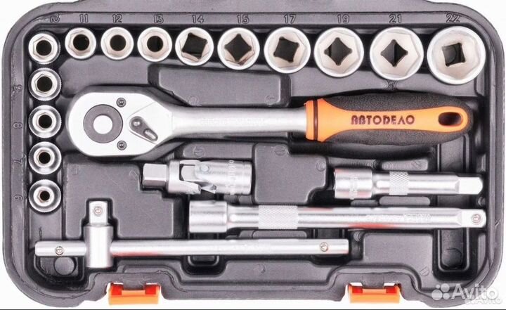 Набор головок торцевых 19 предметов Автодело