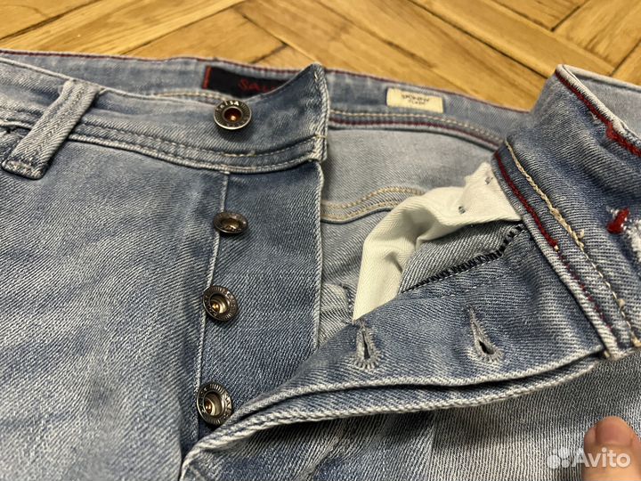 Джинсы голубые Salsa skinny clash W34 L29 L-XL