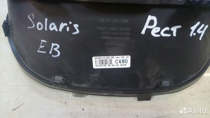 Панель приборов Hyundai Solaris 15-17