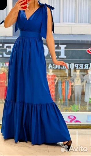 Хлопковый сарафан длинный