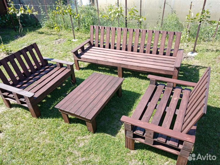 Изготовление дачной мебели из поддонов