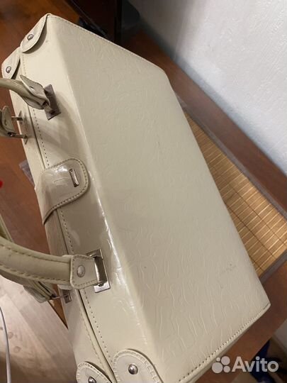 Редикюль саквояж СССР серо бежевый женский