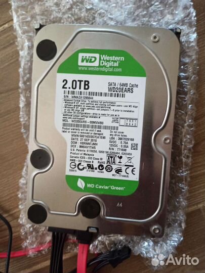 Жёсткий диск WD Green 2Тб