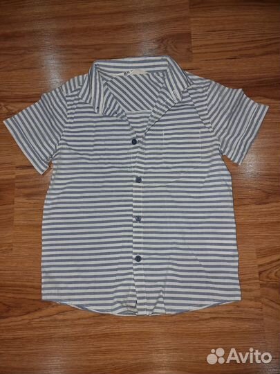Рубашка H&M с коротким рукавом р.116