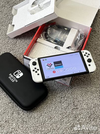 Прошитая Nintendo Switch oled Pico 128gb + Игры