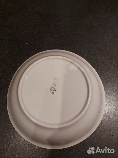 Набор 9 тарелок+Салатник Дулево Ирисы 1987