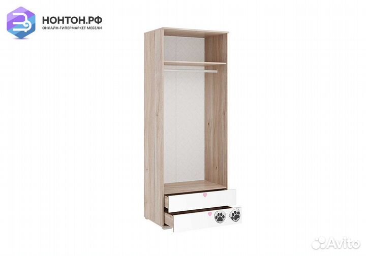 Шкаф 2-х дверный Панда 55.01 дуб мария / белый