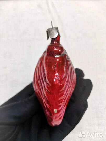 Ёлочная игрушка Ракушка Красная СССР (Ч)