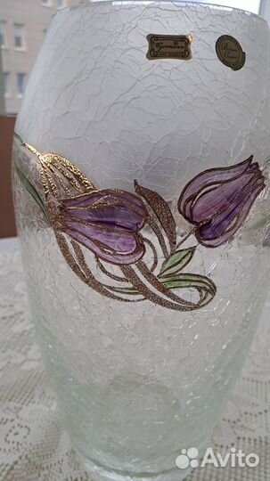 Ваза для цветов хрустальная