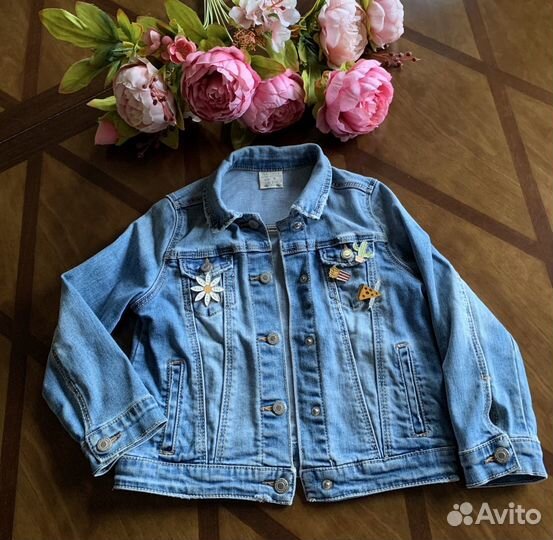 Джинсовая куртка для девочки 110 zara