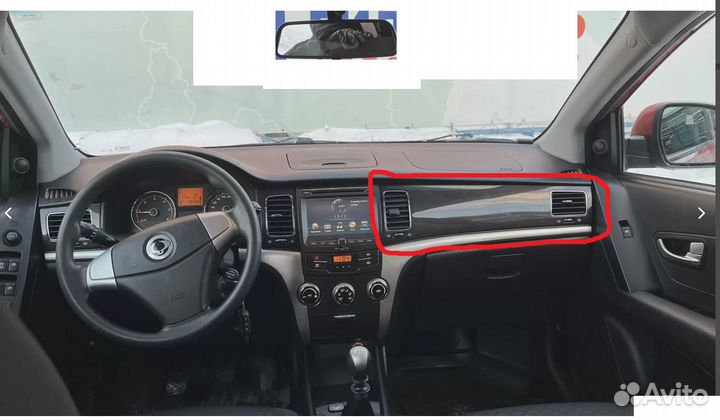 Декоративная накладка на торпедо Ssang Yong Actyon