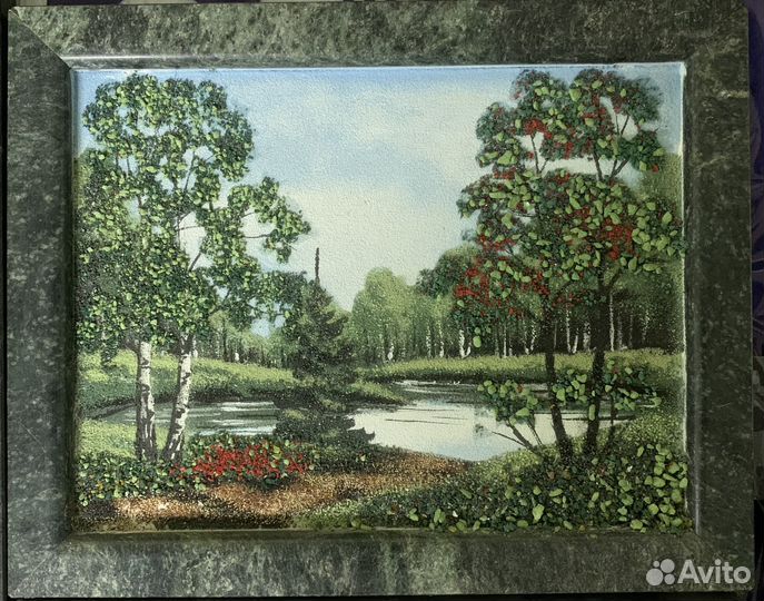 Картины с каменной крошкой