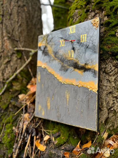 Часы из эпоксидной смолы подарок учителю